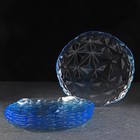 Набор тарелок стеклянный Estrella, d=28 см, 6 шт, цвет голубой - фото 319256680