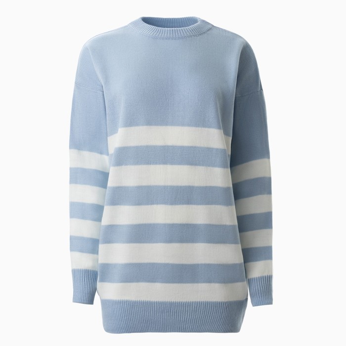 Джемпер женский MINAKU: Casual collection, цвет экрю, голубой, размер 42