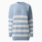 Джемпер женский MINAKU: Casual Collection цвет экрю/голубой, р-р 50 - Фото 3