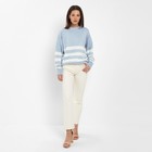 Джемпер женский MINAKU: Casual Collection цвет экрю/голубой, р-р 50 - Фото 2