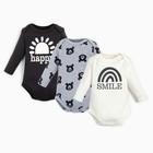 Комплект боди с дл. рукавом Крошка Я Smile, 3 шт., рост 68-74 см 9441830