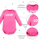 Комплект боди с длинным рукавом «Крошка Я» Love, 3 шт., рост 74-80 см - Фото 2