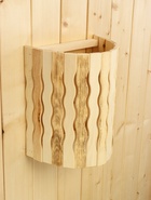 Абажур для бани и сауны «Волны», липа, настенный - Фото 4
