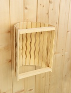 Абажур для бани и сауны «Волны», липа, настенный - Фото 5