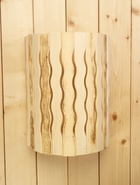 Абажур для бани и сауны «Волны», липа, настенный - Фото 6