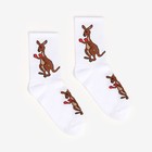 Носки женские, цвет белый/кенгуру, размер 25 - фото 42756989