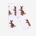 Носки женские, цвет белый/кенгуру, размер 25 - фото 42756990