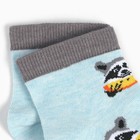 Носки женские "Еноты с арбузом", цвет голубой, размер 38-40 - фото 41581385