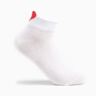 Носки женские, цвет белый/сердечко, размер 35-37 - фото 10237778