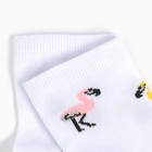 Носки женские, цвет белый/фламинго, размер 38-40 - Фото 3
