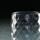 Набор для напитков из стекла Magistro «Дарк. Ромб», 5 предметов: кувшин 1,6 л, 4 кружки 350 мл, цвет серый - Фото 6