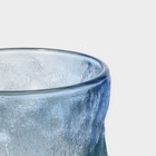 Кружка стеклянная Доляна «Айс», 340 мл, цвет сине-зелёный - фото 4371009