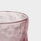 Кружка стеклянная Доляна «Айс», 340 мл, цвет розовый - фото 4371014