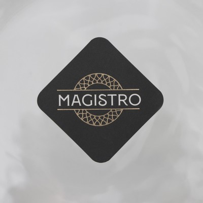 Салатник Magistro «Элизиум», 570 мл, 13×6 см, с золотой отводкой, стекло, прозрачный