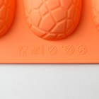 Форма для выпечки Доляна «Пасха. Шоколадное яйцо», силикон, 9 ячеек, 28×16×2 см, цвет оранжевый - Фото 4