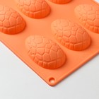 Форма для выпечки Доляна «Пасха. Шоколадное яйцо», силикон, 9 ячеек, 28×16×2 см, цвет оранжевый - Фото 5