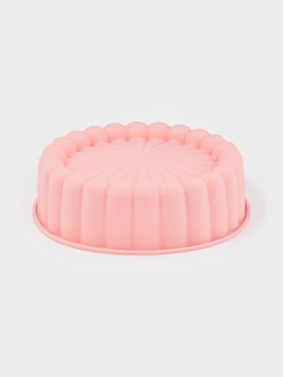 Форма для выпечки Доляна «Савоярди», силикон, d=20 см, h=6 см, персиковая