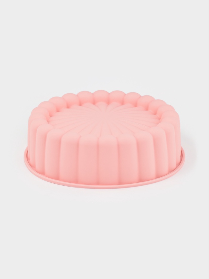Форма для выпечки Доляна «Савоярди», силикон, d=20 см, h=6 см, персиковая - Фото 1