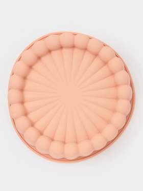 Форма для выпечки Доляна «Савоярди», силикон, d=20 см, h=6 см, персиковая