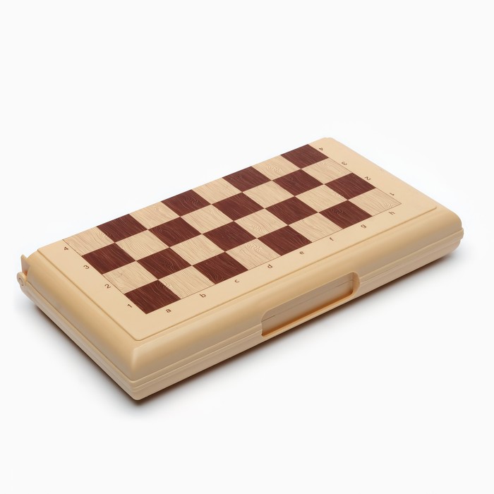 Настольная игра 2 в 1: шашки 24 шт, шахматы 32 шт, поле 21 х 21 см - фото 1887024034