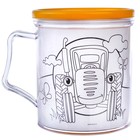 Кружка раскраска с вкладышем "Летний день", Синий Трактор - фото 24470181