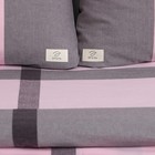 Постельное бельё Этель евро Grey grid 200х220 см,220х240 см,50х70-2шт, 100% жатый хлопок, 140 гр/м2 - Фото 4