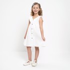 Платье для девочки без рукавов MINAKU цвет белый, рост 98 см - фото 319258020