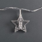 УЦЕНКА Гирлянда «Нить» 4.5 м с насадками «Прищепки-звёзды», IP20, прозрачная нить, 20 LED, свечение мульти (RG/RB), мигание, 220 В - Фото 8