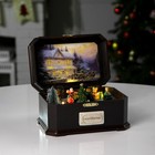УЦЕНКА Фигура светодиодная "Дед мороз на поезде" 20x14x12 см, USB, AAx3, Т/БЕЛЫЙ - фото 12813806