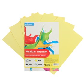 бумага цветная А4 100л Calligrata Умеренный интенсив Желтый 80г/м2