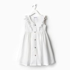 Платье для девочки без рукавов MINAKU цвет белый, рост 92 см - фото 321378380
