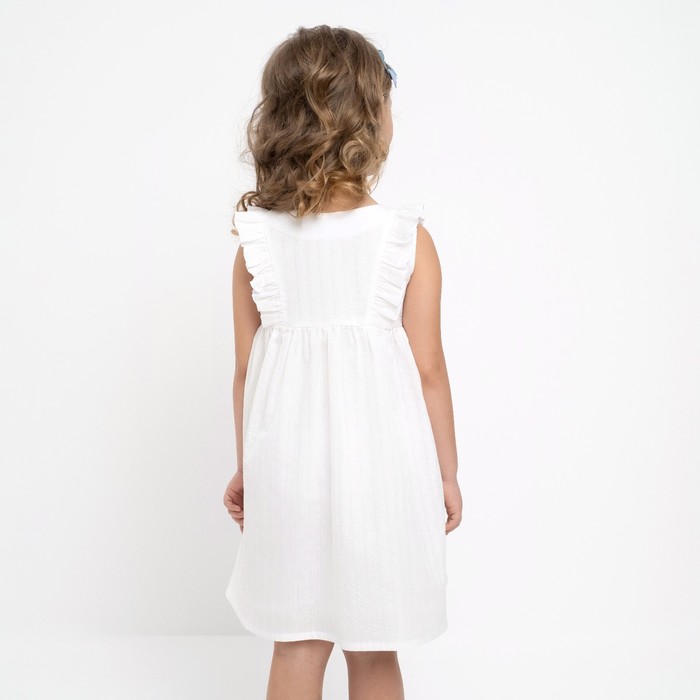 Платье для девочки без рукавов MINAKU цвет белый, рост 104 см - фото 1926599236