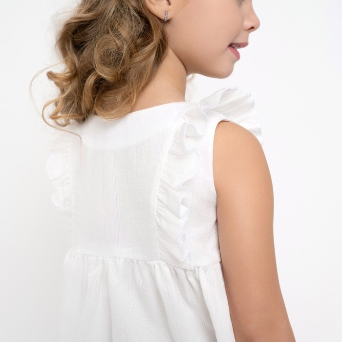 Платье для девочки без рукавов MINAKU цвет белый, рост 104 см - фото 1926599237