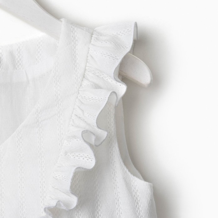 Платье для девочки без рукавов MINAKU цвет белый, рост 104 см - фото 1926599242