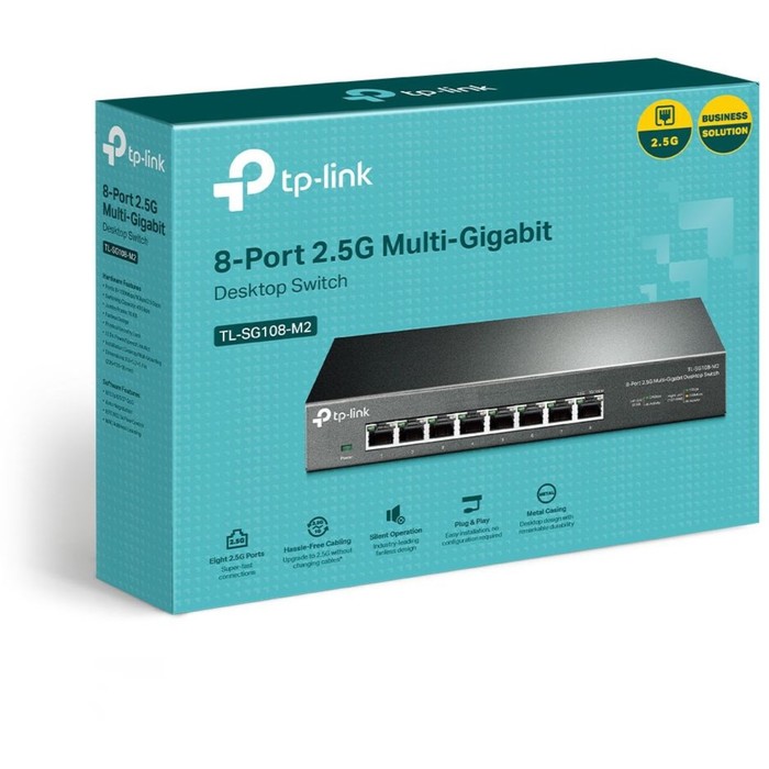 Коммутатор TP-Link TL-SG108-M2, неуправляемый, 8х100/1000/2.5GBASE-T - фото 51431126