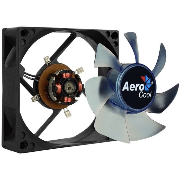 Вентилятор Aerocool Motion 8 Blue-3P, 80x80 мм, 3-pin 25dB, 90 гр, LED, Ret - фото 51308460