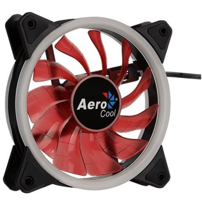 Вентилятор Aerocool Rev Red, 120x120 мм, 3-pin, 15dB, 153 гр, LED, Ret - фото 51308467