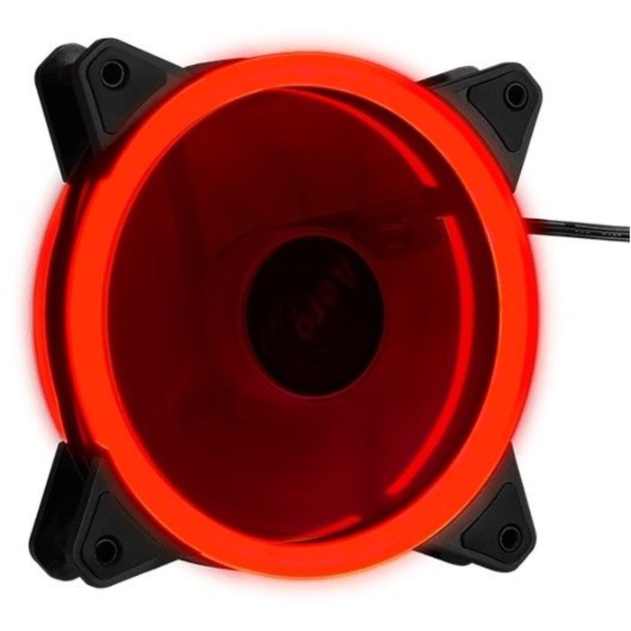 Вентилятор Aerocool Rev Red, 120x120 мм, 3-pin, 15dB, 153 гр, LED, Ret - фото 51308473