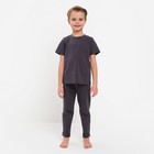 Пижама для мальчика (футболка, брюки) MINAKU цвет графит, рост 98 - фото 319258403