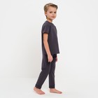 Пижама для мальчика (футболка, брюки) MINAKU цвет графит, рост 110 - Фото 2