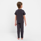 Пижама для мальчика (футболка, брюки) MINAKU цвет графит, рост 110 - Фото 3