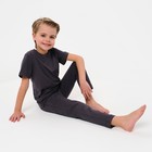 Пижама для мальчика (футболка, брюки) MINAKU цвет графит, рост 110 - Фото 4