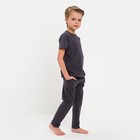 Пижама для мальчика (футболка, брюки) MINAKU цвет графит, рост 110 - Фото 5