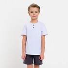 Комплект для мальчика (футболка, шорты) MINAKU цвет белый/графит, рост 98 - фото 24369232