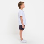Комплект для мальчика (футболка, шорты) MINAKU цвет белый/графит, рост 98 - Фото 2