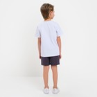 Комплект для мальчика (футболка, шорты) MINAKU цвет белый/графит, рост 98 - Фото 3