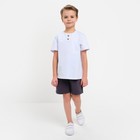 Комплект для мальчика (футболка, шорты) MINAKU цвет белый/графит, рост 98 - Фото 4