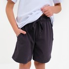 Комплект для мальчика (футболка, шорты) MINAKU цвет белый/графит, рост 98 - Фото 5