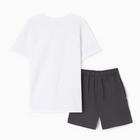 Комплект для мальчика (футболка, шорты) MINAKU цвет белый/графит, рост 98 - Фото 10