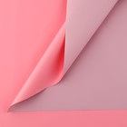 Плёнка для цветов упаковочная пудровая двухсторонняя «Розовый+пудра», 50 мкм, 0.5 х 9 м - фото 7899425